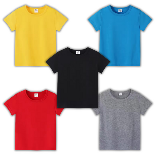 Pack of 5 Basic T-shirts for Kids