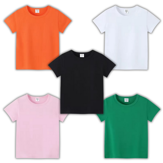 Pack of 5 Basic T-shirts for Kids